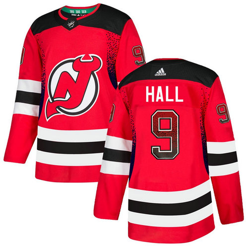 Devils 9 Taylor Hall Red Drift Fashion Adidas Jersey