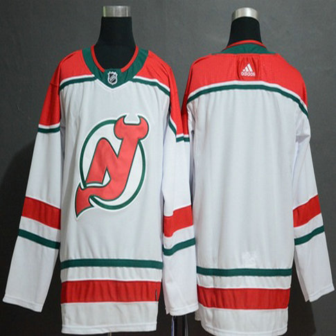 Devils Blank White Alternate Authentic Stitched Hockey Jersey