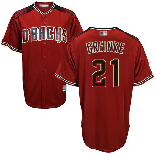 Diamondbacks #21 Zack Greinke Sedona Red Alternate Stitched Youth Baseball Jersey