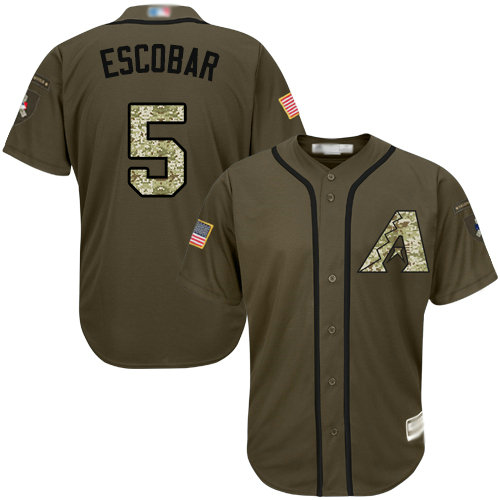 Diamondbacks #5 Eduardo Escobar Green Salute to Service Stitched Baseball Jersey