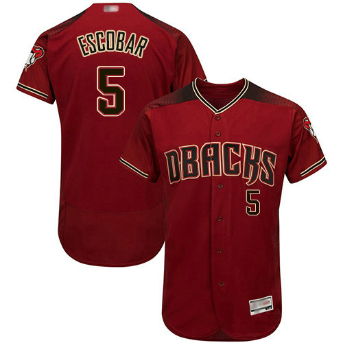 Diamondbacks #5 Eduardo Escobar Sedona Red Flexbase Authentic Collection Stitched Baseball Jersey