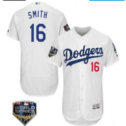 Dodgers #16 Will Smith White Flexbase Jersey
