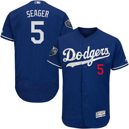 Dodgers #5 Corey Seager Blue Flexbase Authentic Collection 2018 World Series Stitched MLB Jersey