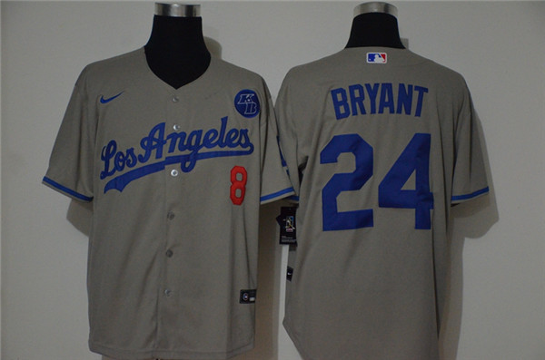 Dodgers 24 Kobe Bryant Gray 2020 Nike KB Cool Base Jersey