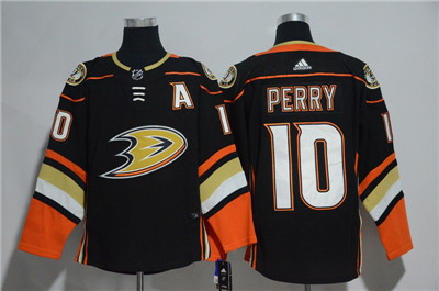Ducks #10 Perry Black Adidas Jersey