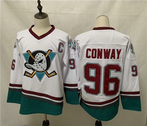 Ducks 96 Charlie Conway White 2020-21 Reverse Retro Adidas Jersey