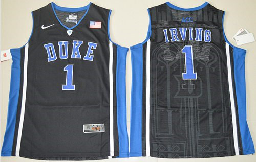 Duke Blue Devils 1 Kyrie Irving Black Basketball NCAA Jersey