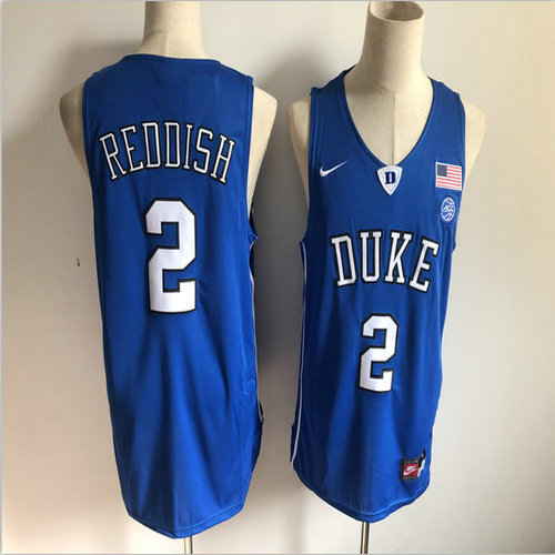 Duke Blue Devils 2 Cam Reddish Blue Nike College Basketball Jersey