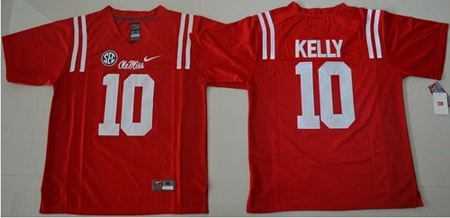 Durable Rebels 10 Chad Kelly Red NCAA Jersey