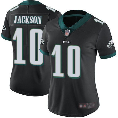 Eagles #10 DeSean Jackson Black Alternate Women's Stitched Football Vapor Untouchable Limited Jersey