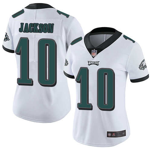 Eagles #10 DeSean Jackson White Women's Stitched Football Vapor Untouchable Limited Jersey