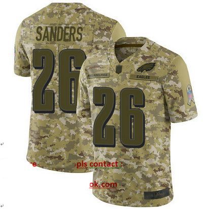 Eagles #26 Miles Sanders Camo Youth Stitched Football Limited 2018 Salute to Service Jersey