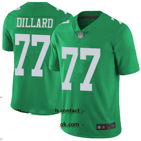 Eagles #77 Andre Dillard Green Youth Stitched Football Limited Rush Jersey