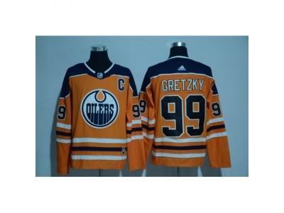 Edmonton Oilers #99 Wayne Gretzky Orange 2017-2018 adidas Hockey NHL Jersey