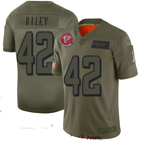 Falcons #42 Duke Riley Camo Youth Stitched Football Limited 2019 Salute to Service Jersey