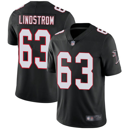 Falcons #63 Chris Lindstrom Black Alternate Youth Stitched Football Vapor Untouchable Limited Jersey