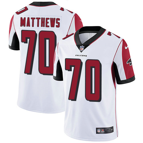 Falcons #70 Jake Matthews White Youth Stitched Football Vapor Untouchable Limited Jersey