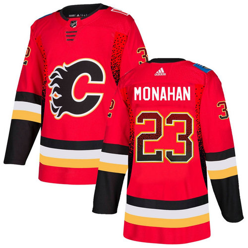 Flames 23 Sean Monahan Red Drift Fashion Adidas Jersey1