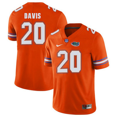 Florida Gators Orange Malik Davis Football Player Performance Jersey