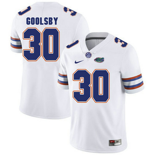 Florida Gators White DeAndre Goolsby Football Player Performance Jersey