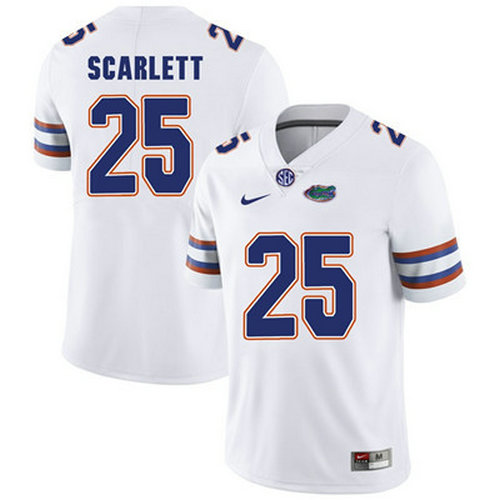 Florida Gators White Jordan Scarlett Football Player Performance Jersey