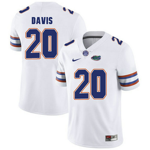 Florida Gators White Malik Davis Football Player Performance Jersey