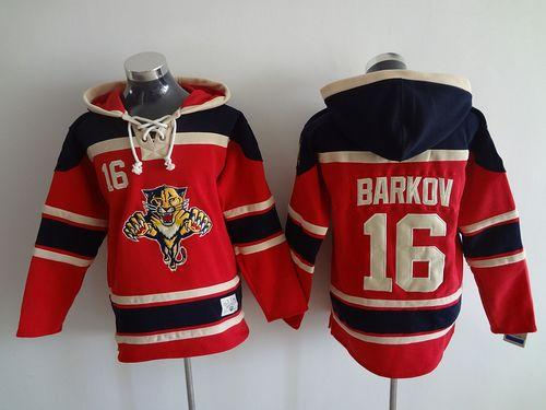 Florida Panthers 16 Aleksander Barkov Red Sawyer Hooded Sweatshirt NHL jersey