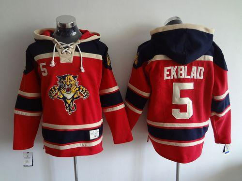 Florida Panthers 5 Aaron Ekblad Red Sawyer Hooded Sweatshirt NHL jersey