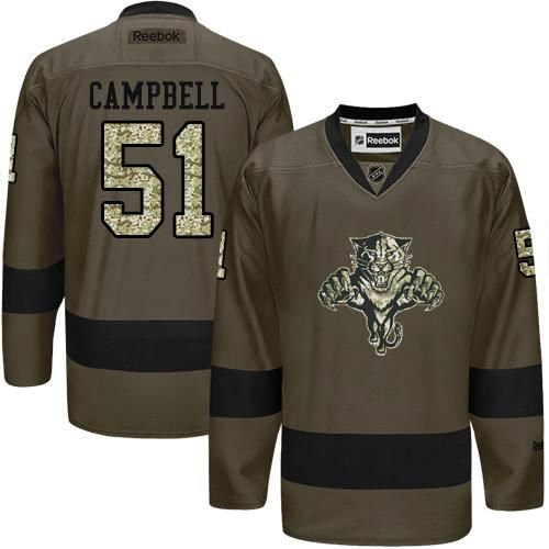 Florida Panthers 51 Brian Campbell Green Salute to Service NHL Jersey