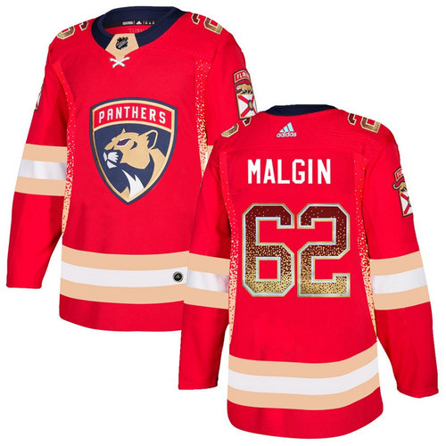 Florida Panthers 62 Denis Malgin Red Drift Fashion Adidas Jersey