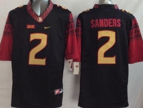 Florida State Seminoles (FSU) 2 Deion Sanders Black Stitched NCAA Limited Jersey