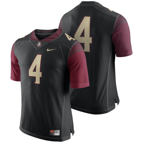Florida State Seminoles 4 Black Limited Football Team Color Jersey
