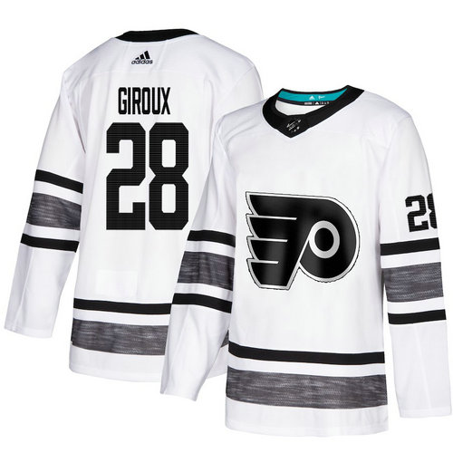Flyers #28 Claude Giroux White Authentic 2019 All-Star Stitched Hockey Jersey