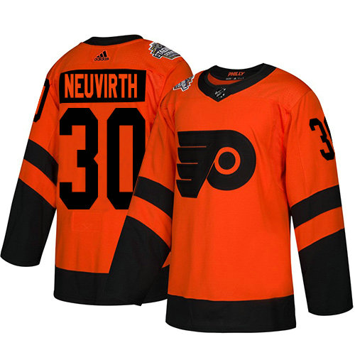 Flyers #30 Michal Neuvirth Orange Authentic 2019 Stadium Series Stitched Hockey Jersey