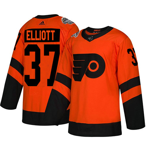 Flyers #37 Brian Elliott Orange Authentic 2019 Stadium Series Stitched Hockey Jersey