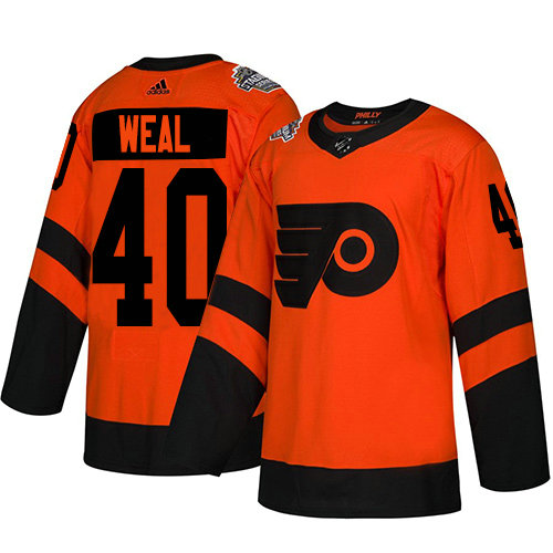 Flyers #40 Jordan Weal Orange Authentic 2019 Stadium Series Stitched Hockey Jersey