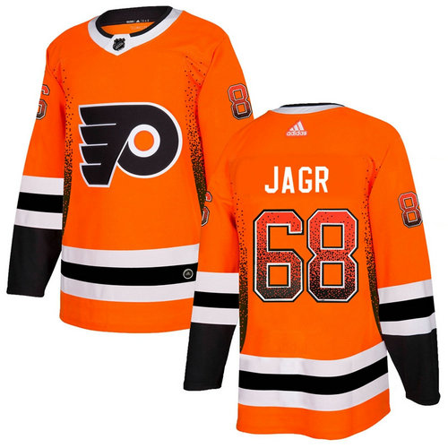 Flyers 68 Jaromir Jagr Orange Drift Fashion Adidas Jersey