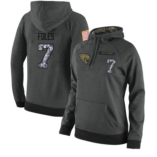 Football Women's Jacksonville Jaguars #7 Nick Foles Stitched Black Anthracite Salute to Service Player Performance