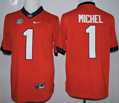 Georgia Bulldogs 1 Sony Michel Red Limited NCAA Jersey