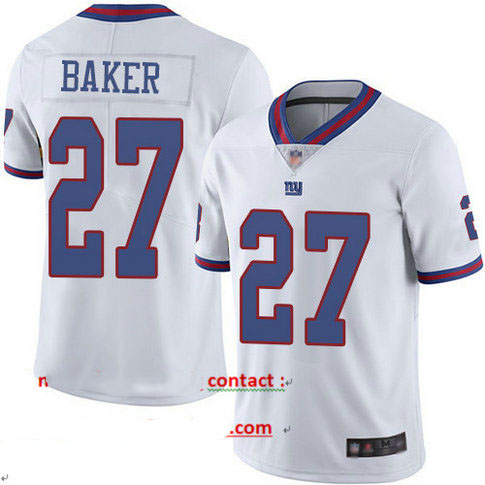 Giants #27 Deandre Baker White Youth Stitched Football Limited Rush Jersey