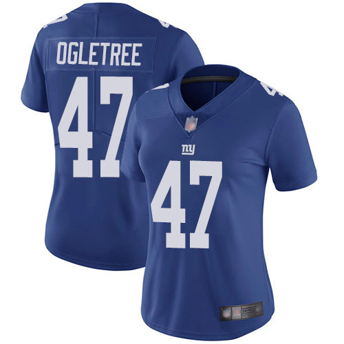 Giants #47 Alec Ogletree Royal Blue Team Color Women's Stitched Football Vapor Untouchable Limited Jersey