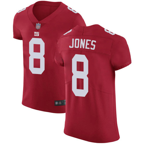 Giants #8 Daniel Jones Red Alternate Men's Stitched Football Vapor Untouchable Elite Jersey