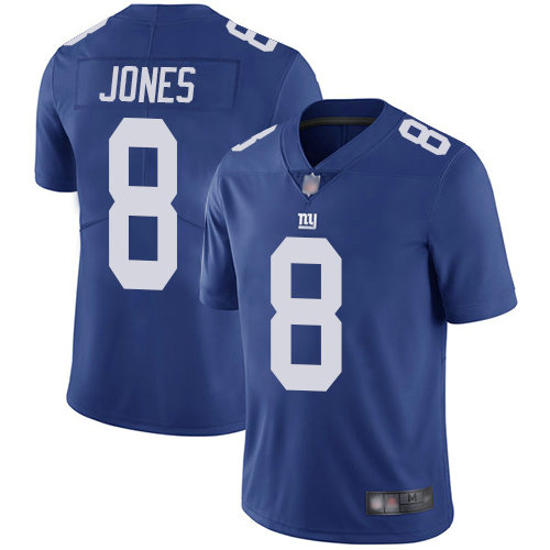 Giants #8 Daniel Jones Royal Blue Team Color Youth Stitched Football Vapor Untouchable Limited Jersey