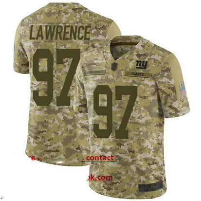 Giants #97 Dexter Lawrence Camo Youth Stitched Football Limited 2018 Salute to Service Jersey