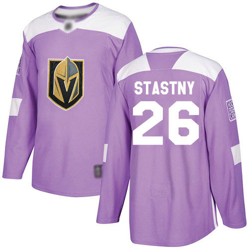 Golden Knights #26 Paul Stastny Purple Authentic Fights Cancer Stitched Hockey Jersey