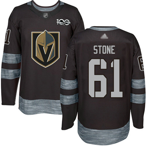 Golden Knights #61 Mark Stone Black 1917-2017 100th Anniversary Stitched Hockey Jersey