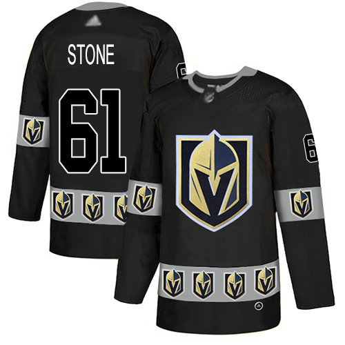 Golden Knights #61 Mark Stone Black Authentic Team Logo Fashion Stitched Hockey Jersey