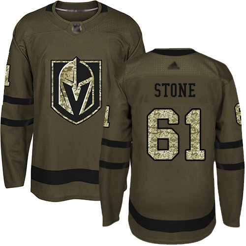 Golden Knights #61 Mark Stone Green Salute to Service Stitched Youth Hockey Jersey