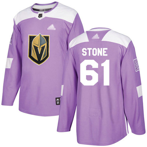 Golden Knights #61 Mark Stone Purple Authentic Fights Cancer Stitched Youth Hockey Jersey