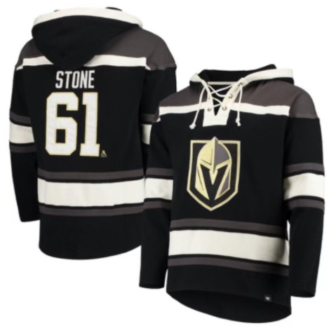 Golden Knights #61 Stone Black Pullover NHL Hoodie